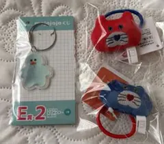 mojojojoくじ E賞 アクリルキーホルダー マスコット付きヘアゴム2点