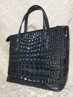 JRA　クロコダイル風　ブルー　ハンドバッグ　トートバッグ