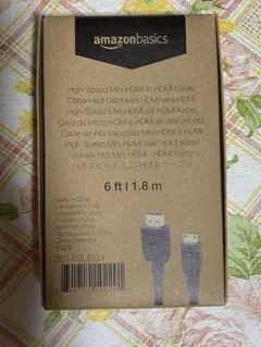 Amazon Basics Mini HDMI to HDMIケーブル 1.8m