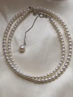 2184 淡水真珠　3.5-4mm テリすごく良い　パールネックレス