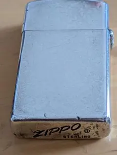 美品でギラギラ】スターリングシルバーハンマーZippoスリム、Sterling 