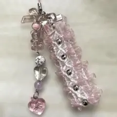 ピンク　リボン　ストラップ