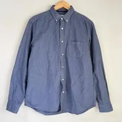 THE SHOP TK 長袖ボタンダウンシャツ XL オックスフォード ブルー
