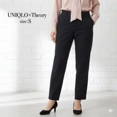 UNIQLO×Theory ブラック スラックス スマートアンクルパンツ