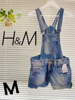 オーバーオール サロペット デニム ショート H&M