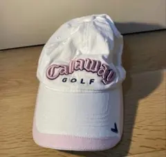 美品　Callaway ゴルフ　キャップ ホワイト ベア刺繍　レディースのサムネイル