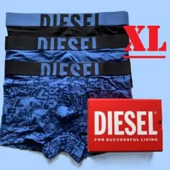 新品　ディーゼル　ボクサーパンツ　3枚パック　XL　A17580ブラック/ブルー