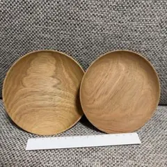 【新品・未使用】木製　豆皿×2 送料込み