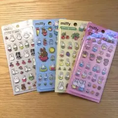 ✳︎韓国限定✳︎ ミッフィー ボンボンドロップ風 3Dクリスタルシール4枚セット　⑥