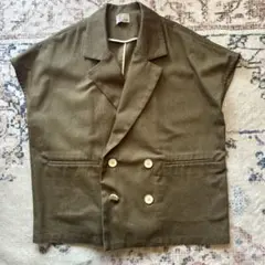 je t'aime pour Femme オリーブグリーン ベスト