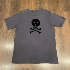 BEAMS HEART スカルプリント Tシャツ グレー 半袖
