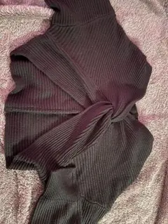 AZULリブ編み ブラックニット