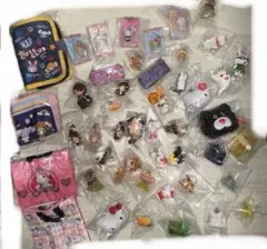46点　めじるしチャーム　サンリオ　どうぶつの森　モンチッチ　ポーチ まとめ売り