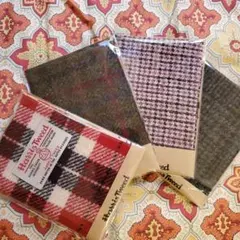 G■ ハリスツイード Harris Tweed カットクロス 15×25 ラベル