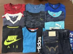 Tシャツセットとデニムパンツ