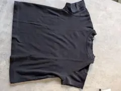 GUコットンスムースクルーネックtブラック Tシャツ 半袖