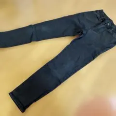 ユニクロ❤️デニムパンツ　黒　150 ストレッチ　ウエスト調整可