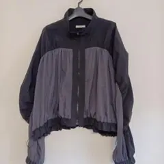 XLサイズ classicalelf スタンドカラーブルゾン ブラック×グレー