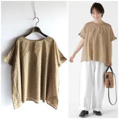 1589 SOIL｜コットン ボイル フラワー プリント スタンドカラー シャツ