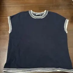 theory luxe ネイビー ストライプ 半袖Tシャツ 038のサムネイル