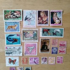 海外 使用済み切手 コレクション　２１枚