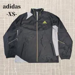 カ*パ様 A-965〈adidas〉 XS ジャケット ブラック/グレー　蛍光黄