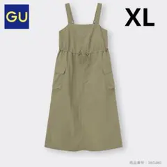 【GU】テックジャンパードレス オリーブ色 XL