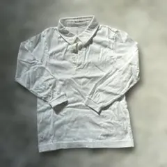 familiar ホワイト 長袖ポロシャツ