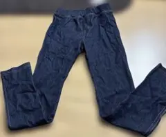 ダークブルー デニム ストレートパンツ