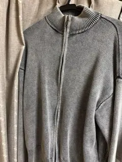 ZARA グレー ジッパー付きニット S