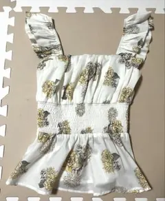 DURAS 花柄 フリル ペプラム トップス 【ほぼ未使用】のサムネイル