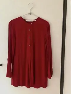 【美品】UNIQLO and LEMAIRE 赤 長袖シャツ M