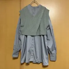 MURUA ムルーア　Ｖネックベストレイヤード ミニワンピース【セットアイテム】