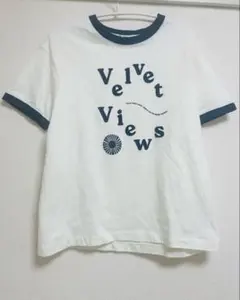 送料込み！ZARA リンガーロゴTシャツ MサイズUSED古着