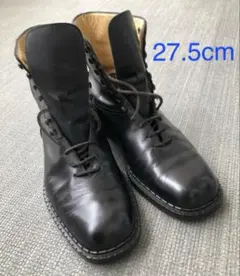 レザー レースアップブーツ 27.5cm ブラック