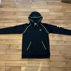 YONEX フード付きウォームアップウェア L 黒/黄緑