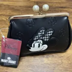 新品ディズニー購入MARY QUANT マリクワミニーマウス がま口コスメポーチ