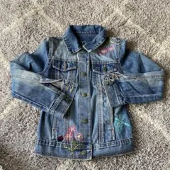 かわいい刺繍入り　デニムジャケット　gap 120