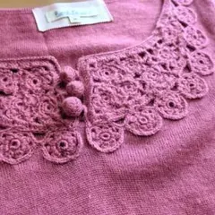 Ropa Picnic サーモンピンク ニットセーター 38　レトロ