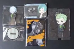 ツイステ フロイド セベク カリム シルバー 缶バッジ アクスタ ラバスト 4点