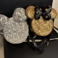 ポ*酢様 右上！メルカリ祭ミニー型スパンコールバッグセット