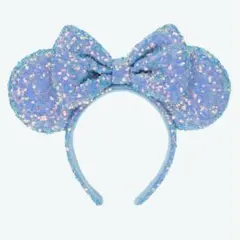 ミニーちゃんカチューシャ 青 スパンコール