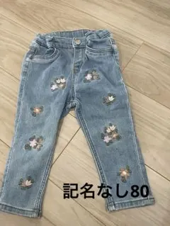 H&M 12M 花柄刺繍デニム