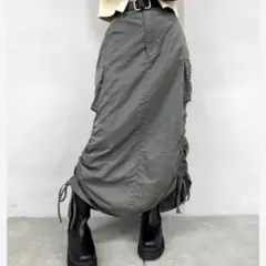 WHO'S WHO gallery シャーリングナイロンスカート　フリーサイズのサムネイル