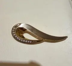 Pierre Cardin ブローチ ゴールドカラー ラインストーンのサムネイル