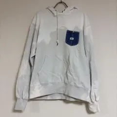 Lee デニムポケット付きグレーパーカー