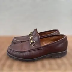 ヴィンテージ GUCCI ホースビットローファー モカシン　41E ブラウン