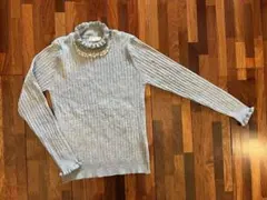 earth music&ecology グレーリブセーター 特別版 Sサイズ