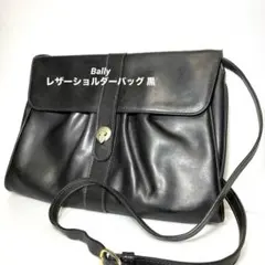 Bally バリー レザーショルダーバッグ ブラック y2k archive