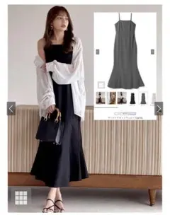 GRL マーメイドキャミワンピース［ai16］ブラック M